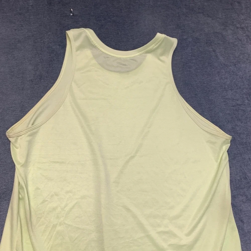 Nike Dri Fit Tank Top Womens XL Lime Green Mesh Lined Running Swoosh Performance